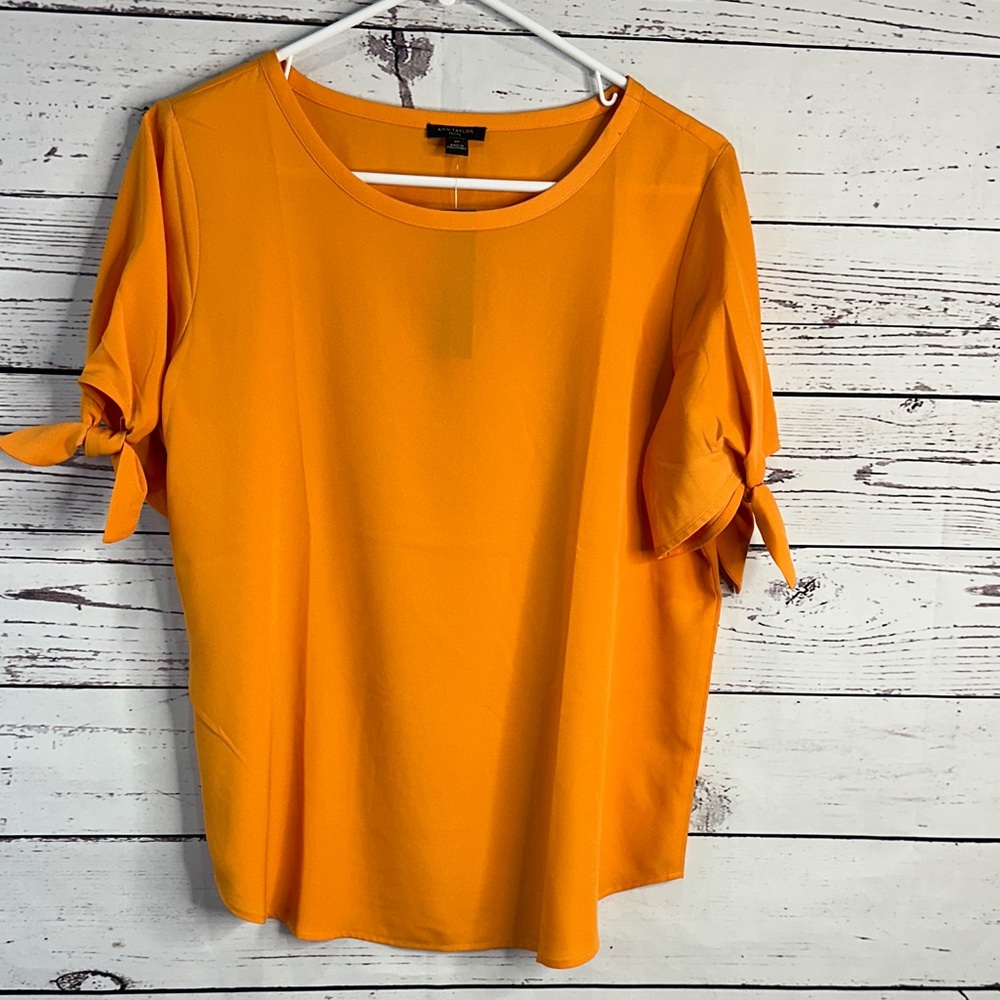 Ann Taylor Bright Orange Blouse